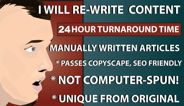 I will manually rewrite your existing content into a ...