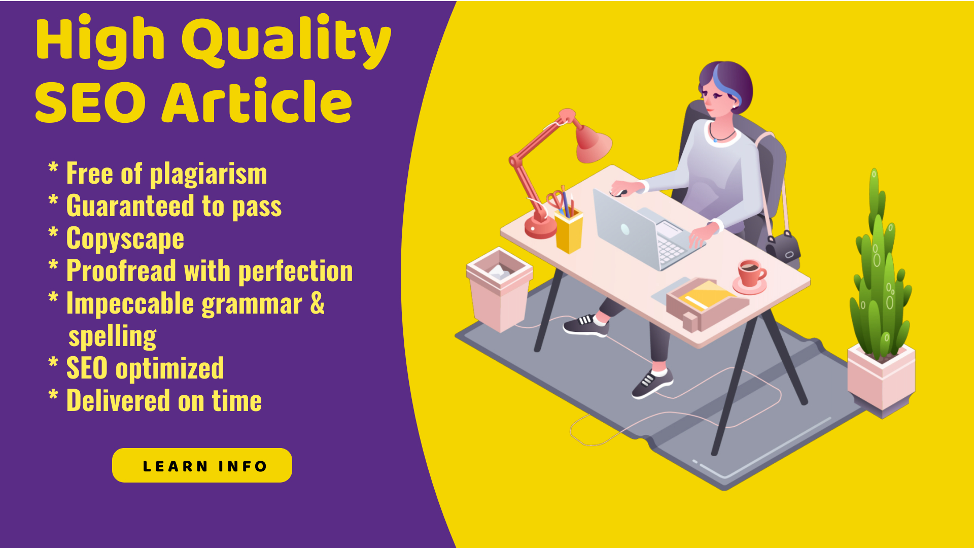 I will write a high quality SEO blog post or article ...