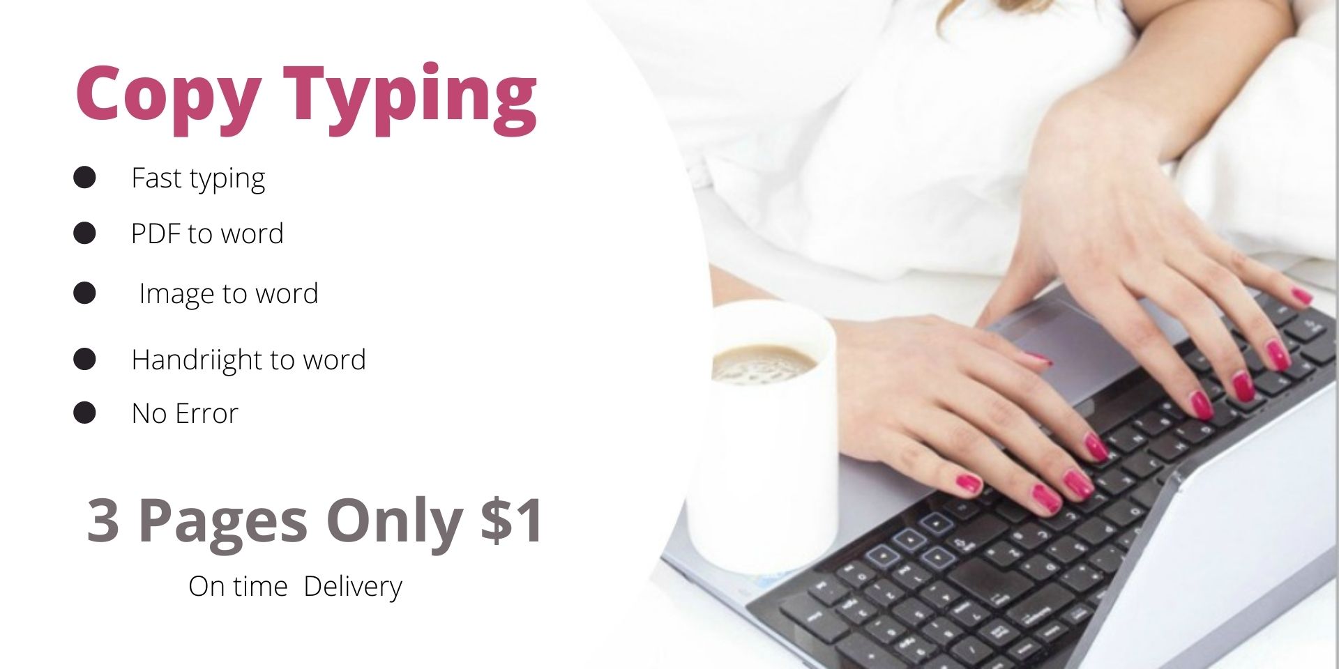 I Will provide Copy type up to 10 pages