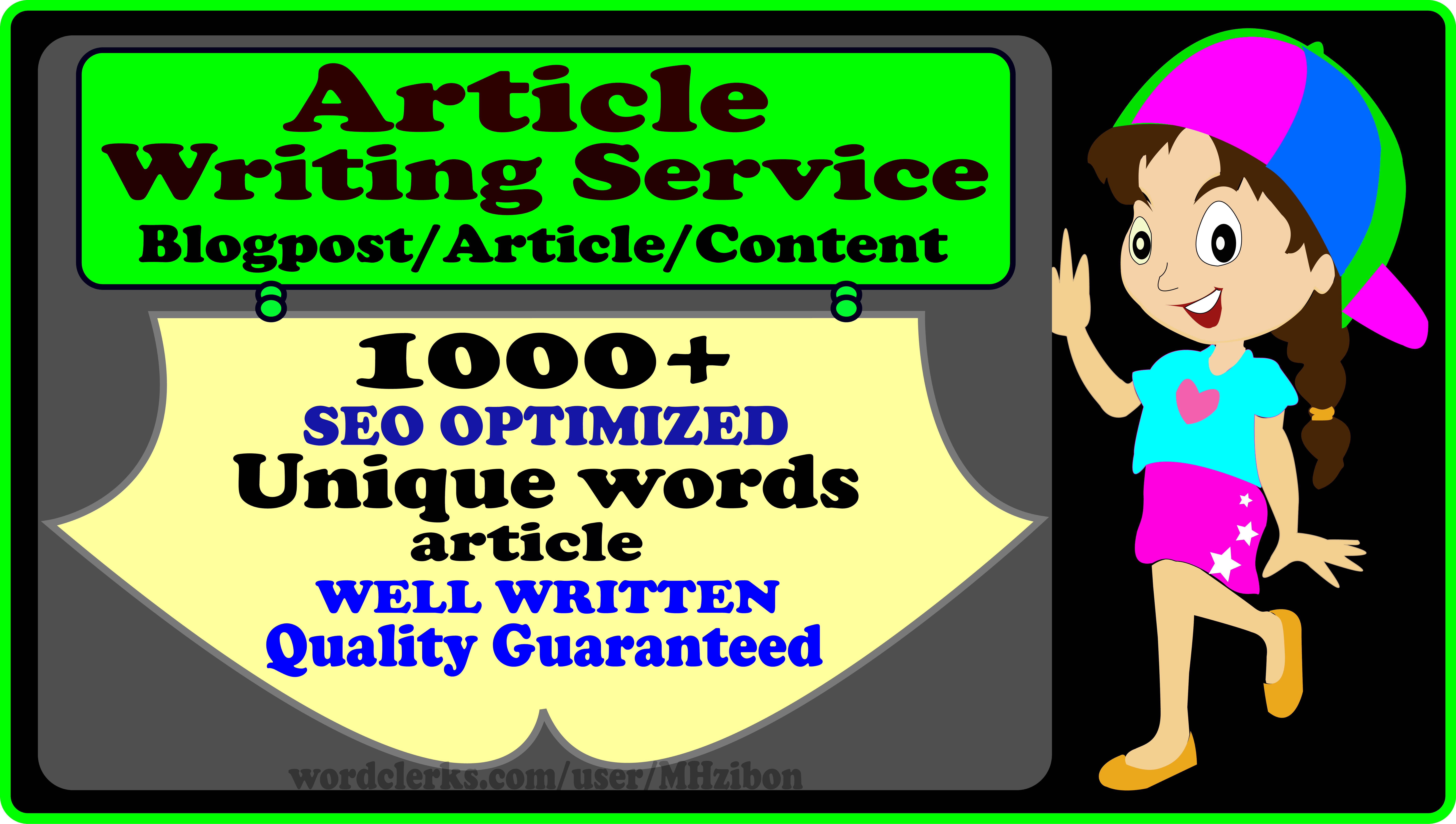 I Will Write A SEO Friendly Unique Article