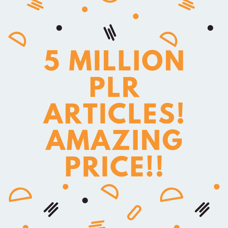 5 MILLION PLR articles collection over 1000 niches
