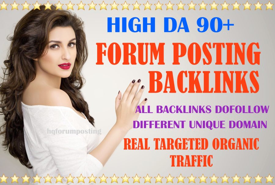 I will do high authority 150 unique domain forum posting backlinks