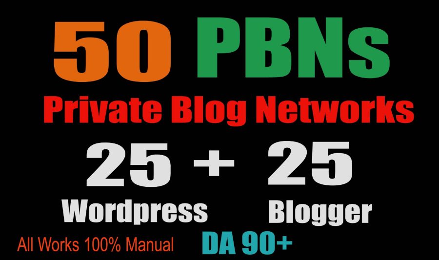 50 PBN POSTs Blogger and WordPress 90 High DA
