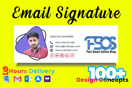 i will make html Clickable email signature or email signature 