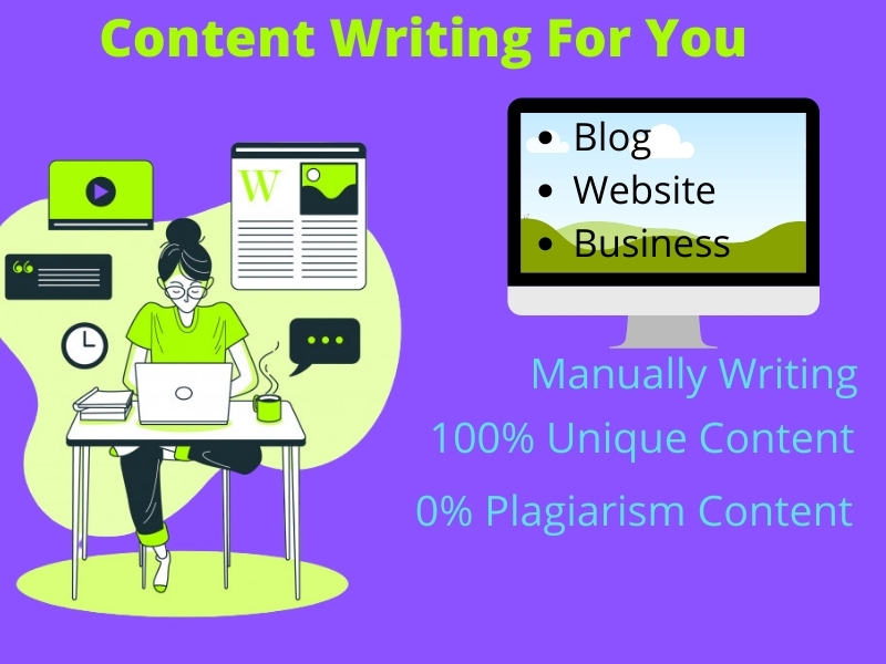 I will write any type of unique content of 1500 words