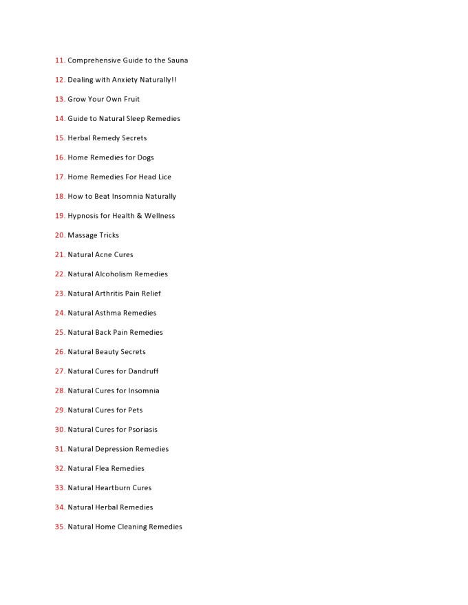 15 Ebooks on Natural Remedies & Alternative Medicine