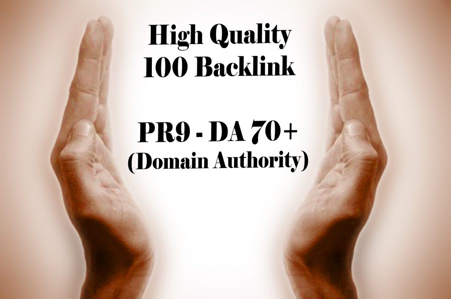 100 PR9 - DA 70+ backlink (Domain Authority) 