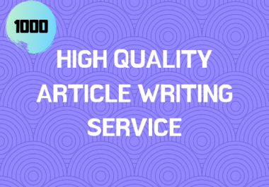 1000 Words Enriched Detailed Researched Blog Post