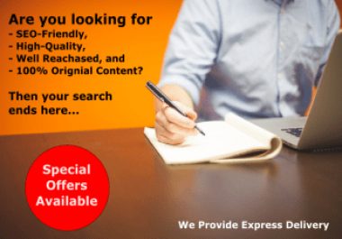 I Will create High Quality Content Writing about 200-250 Words any niche
