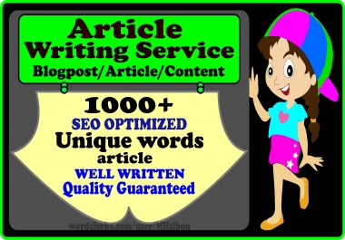 I Will Write A SEO Friendly Unique Article