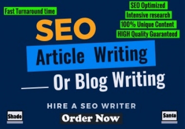 I will write 2000 words article for you any topics
