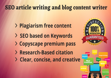 I will be your any type of unique content writer of 1000 words