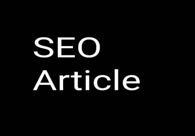 High Quality SEO Article