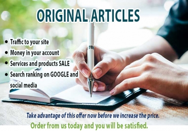 Get 2 original 500 Word Articles in less than 48 hours